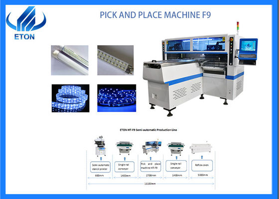 Alta velocità SMT Pick And Place Machine 68 teste per luce a LED / luce a striscia