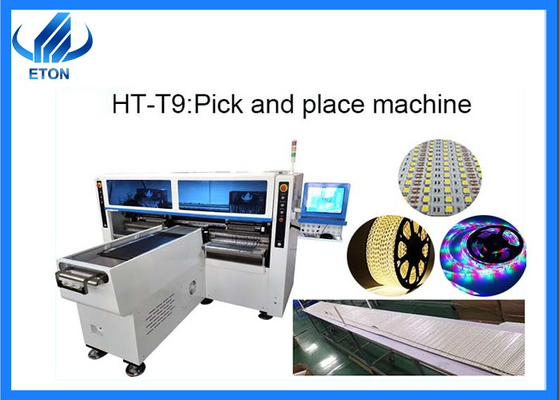 HT-T9 LED Strip SMT Mounting Machine 68 Feeders &amp; Heads Velocità 500mm/S