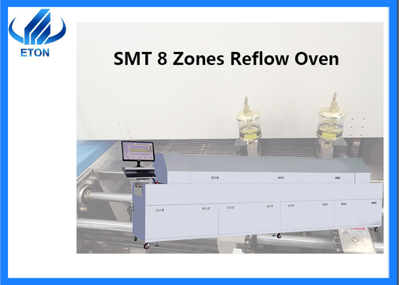 ET-R8 SMT forno a reflusso di 8 zone di riscaldamento/1 raffreddamento, 0-1500 mm/min Velocità del trasportatore
