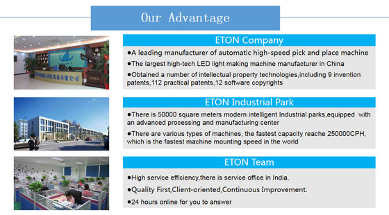 20 teste selezionano e dispongono la velocità di dimensione 80000 CPH del PWB della macchina 500X450mm