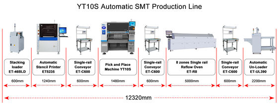 48000 CPH SMT Placement Machine per LED Electrical Board PCB Assembly Semplice funzionamento