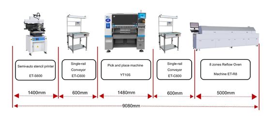 Display LED Smt Making Machine 48000CPH in linea di produzione 52 stazione di alimentazione