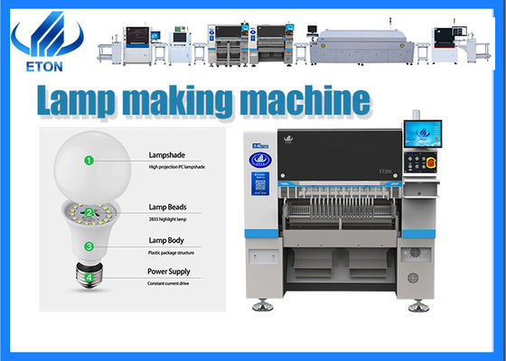 High-end Flight Vision Camera LED Chip Mounter Machine per la linea di produzione di luci DOB Bulbs