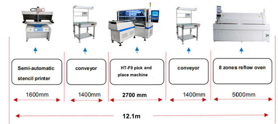 Macchina di selezione e collocazione di PCB rigidi lineari a LED con velocità di montaggio 200000-250000 CPH