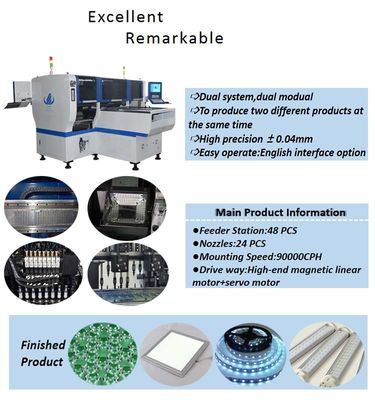Precisione automatica della macchina 8KW 0.04mm della scelta e del posto di 9000CPH SMT