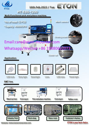 Macchina di disposizione di Windows 7 SMT della macchina del montaggio di SMT della testa 12PCS