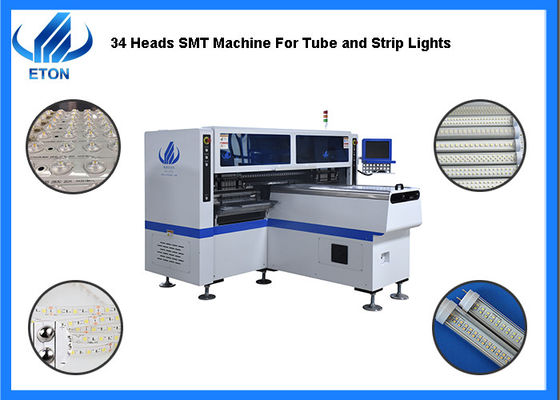 L'alta velocità doppia del braccio di SMT Mounter della metropolitana/lampade fluorescenti del LED 34 teste seleziona la macchina del posto